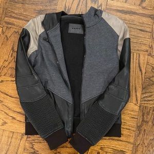 Blank NYC Mixed Media Leather Moto Jacket